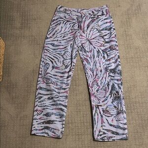Vintage Supply butterfly overdye jeans in purple
